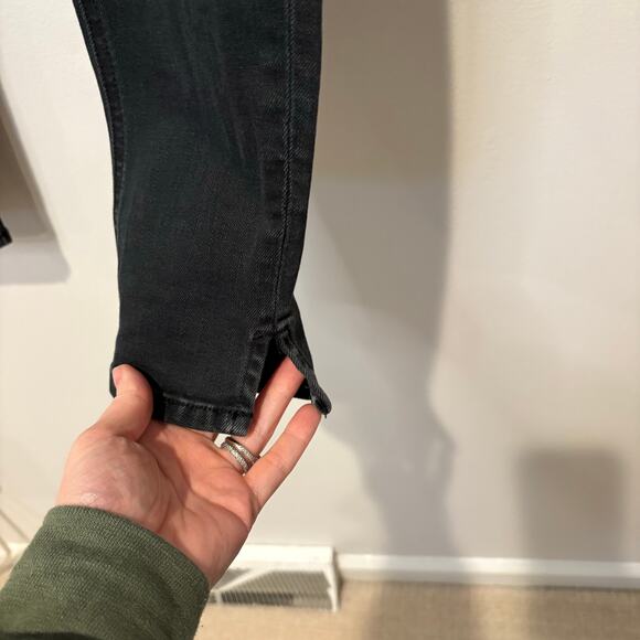 Rag & Bone Women's Mid Rise Skinny Ankle Black‎ Gray Denim Jean 28 Distressed - Picture 6 of 7